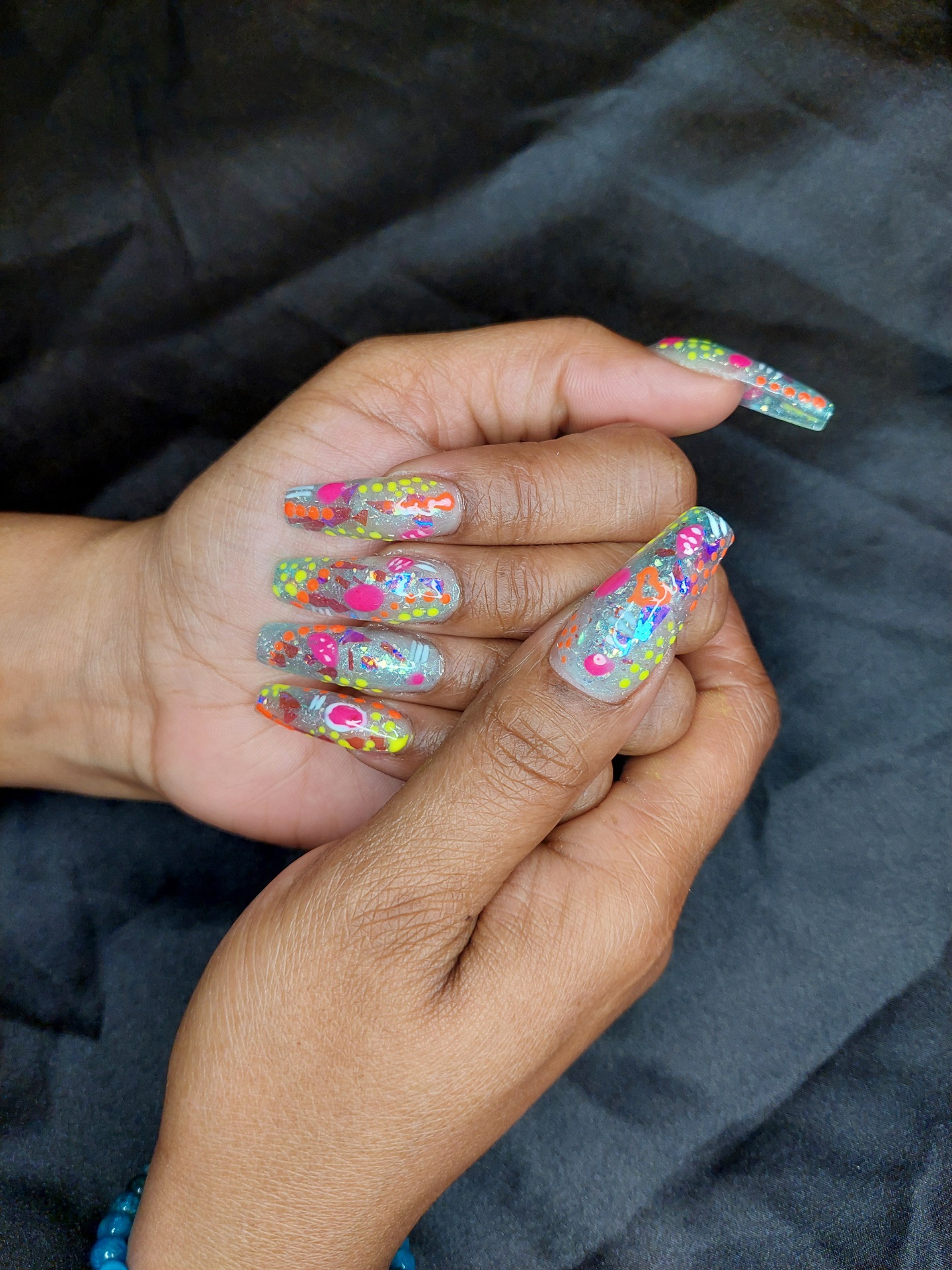 Abstract nail art design
