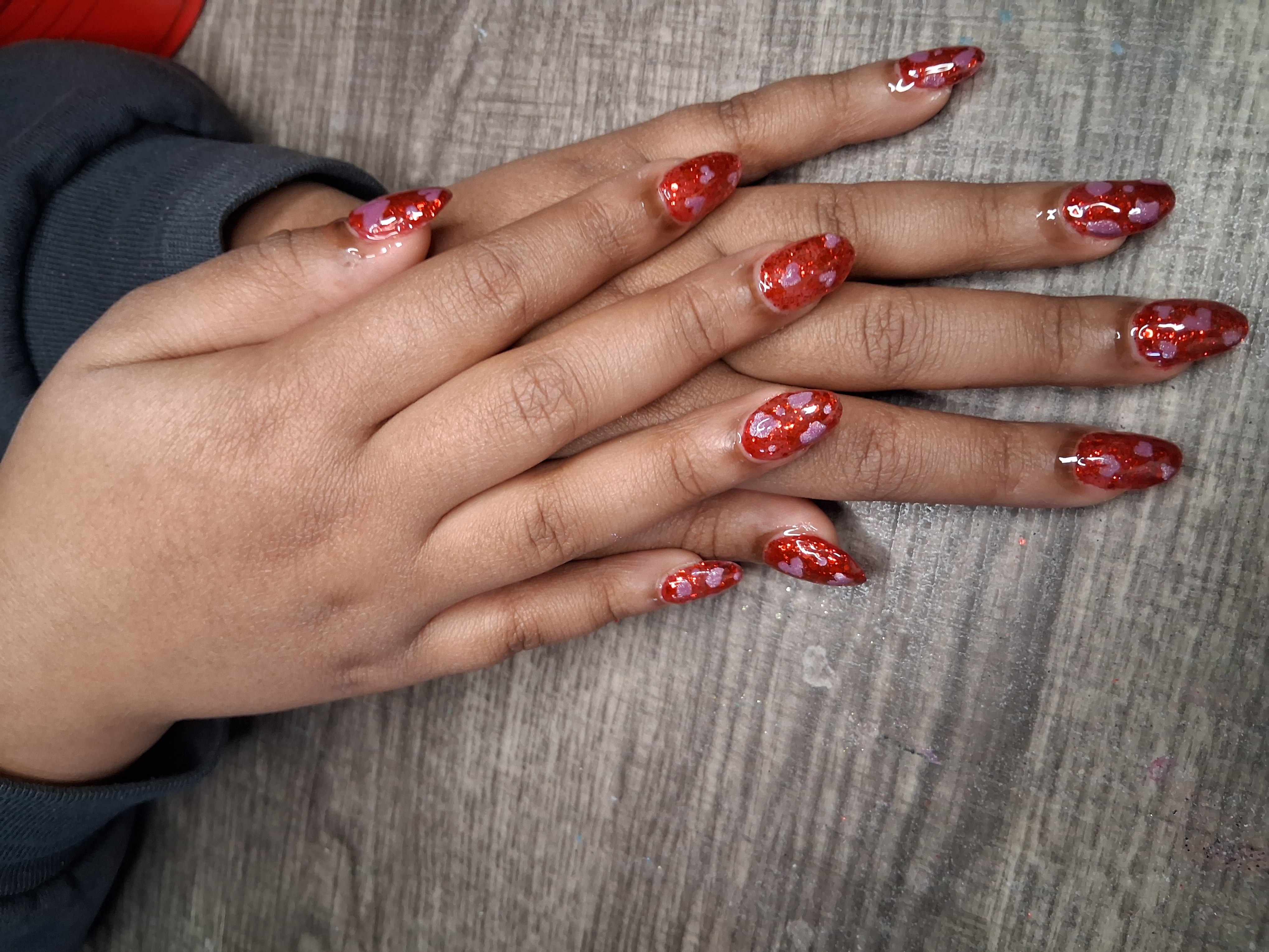 Almond shaped nail set two